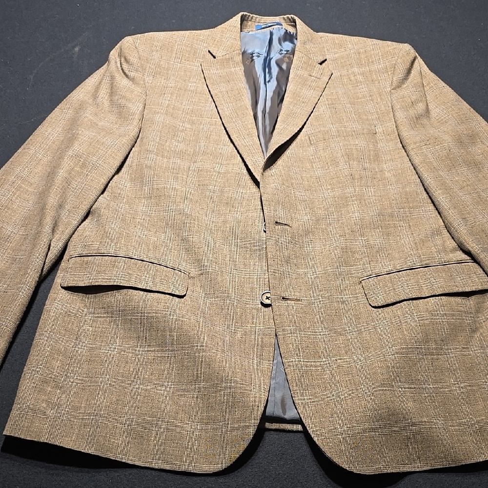 Men's Gray And Blue Blazer
